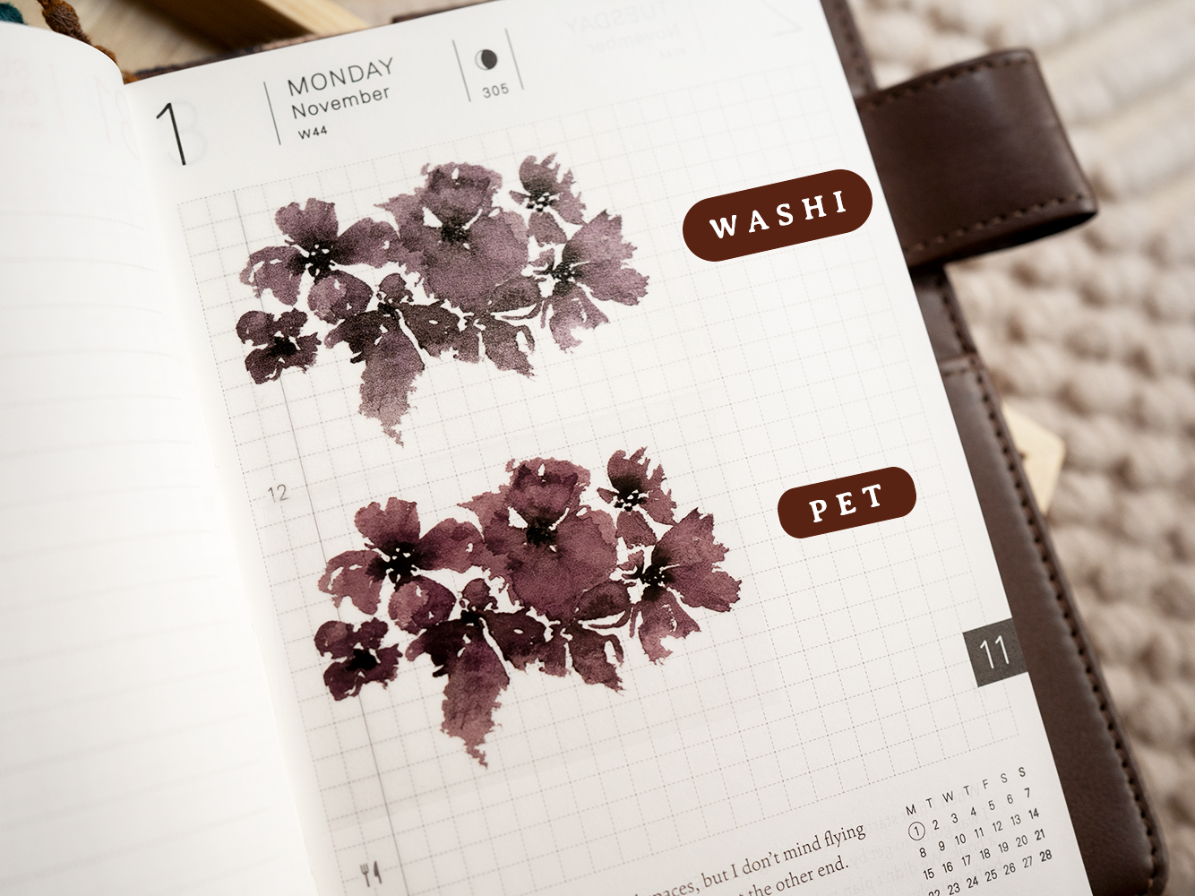 Floral Washi Tape Matte PET Tape