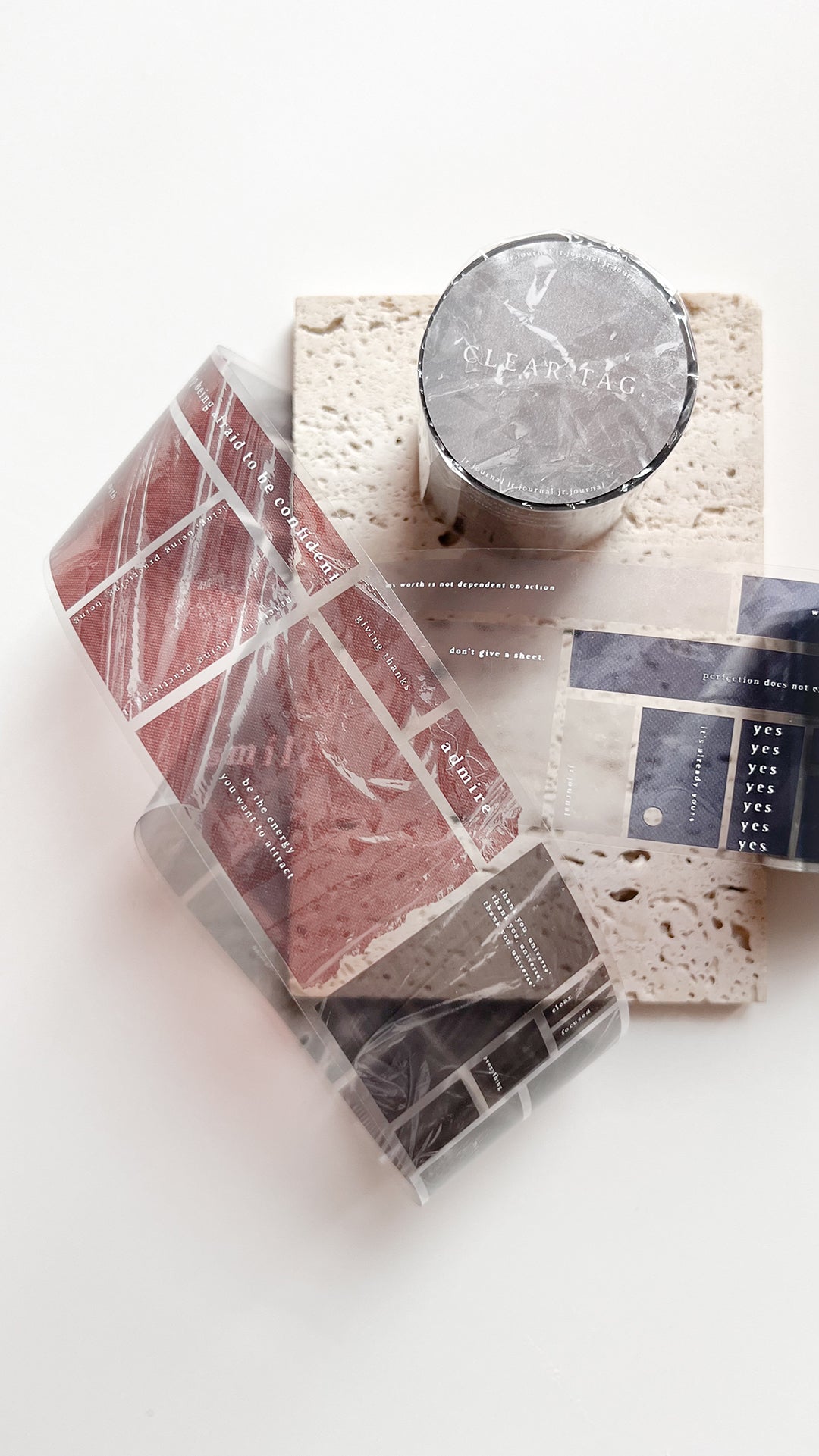 Solid Tag / Clear Tag Glossy PET Tape