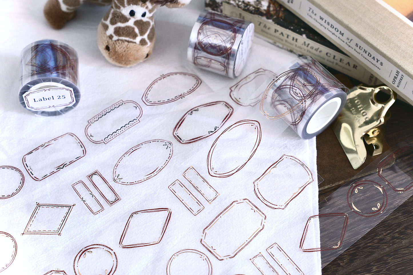 Label 25 Kiss-cut Rose Gold Tape