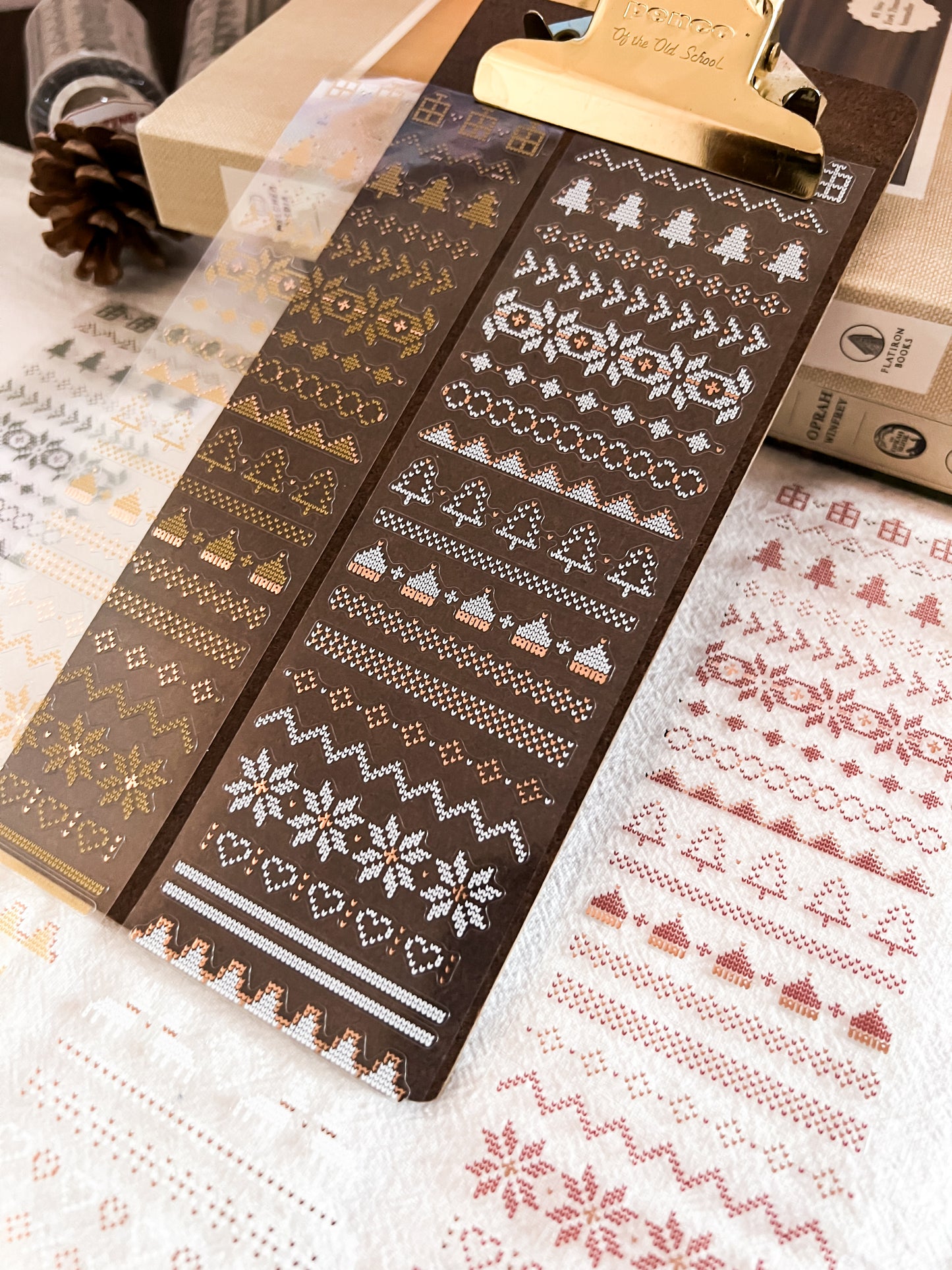 Knitting Rose Gold Kiss-cut Tape