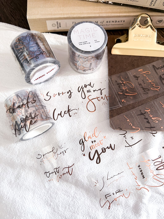 Magic Time Kiss-cut Rose Gold Tape