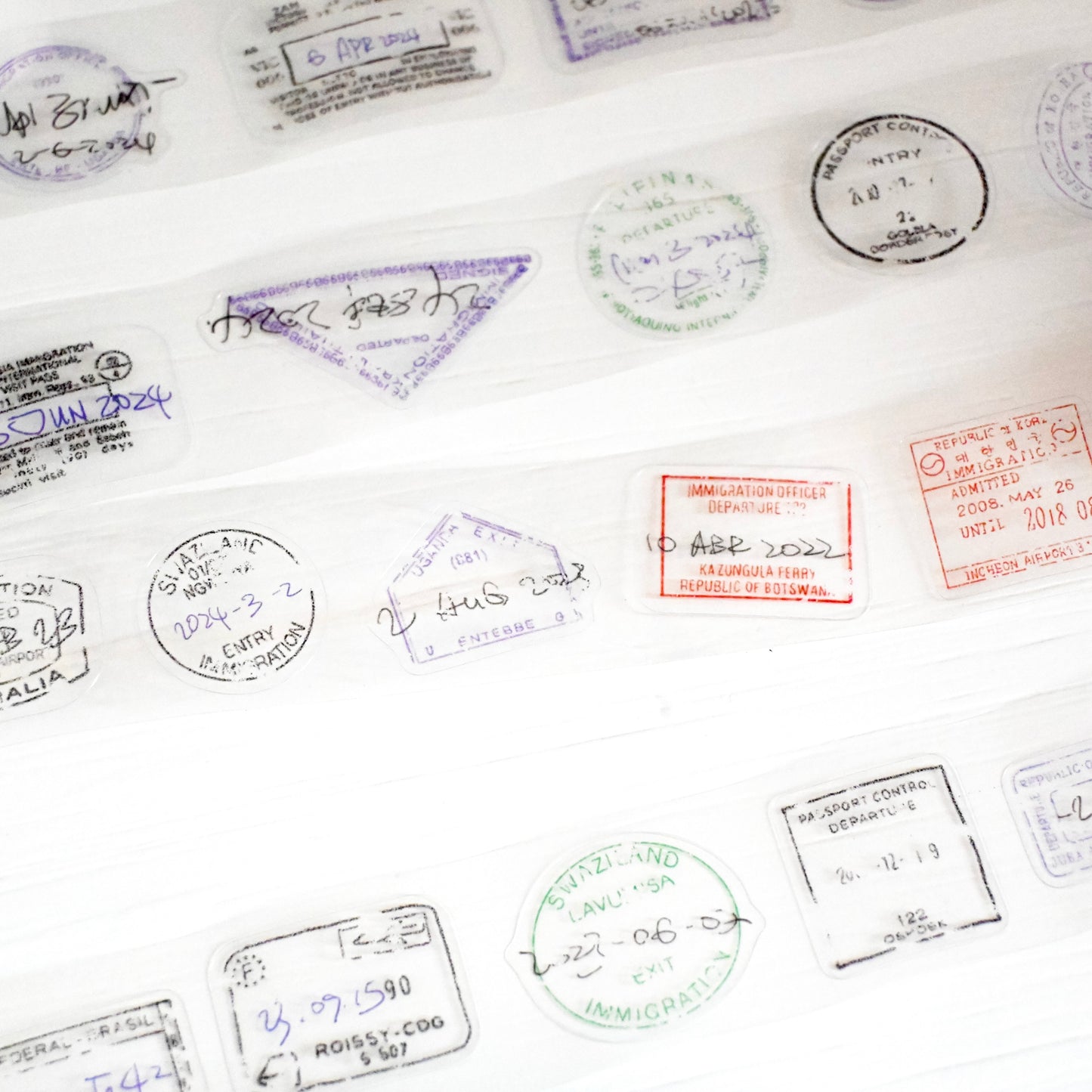 Expired Visa Stamp Tape Sticker Roll