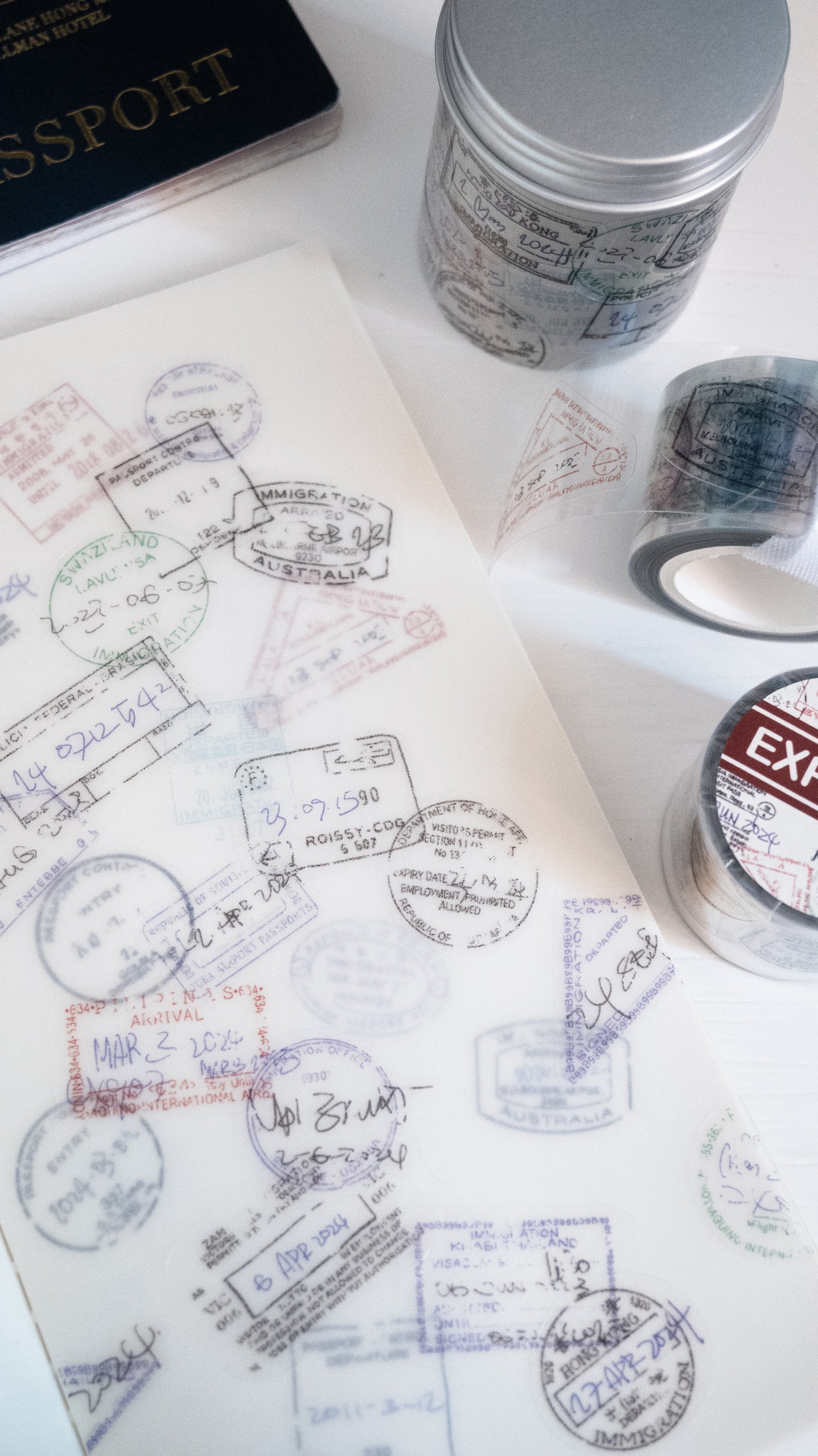 Expired Visa Stamp Tape Sticker Roll