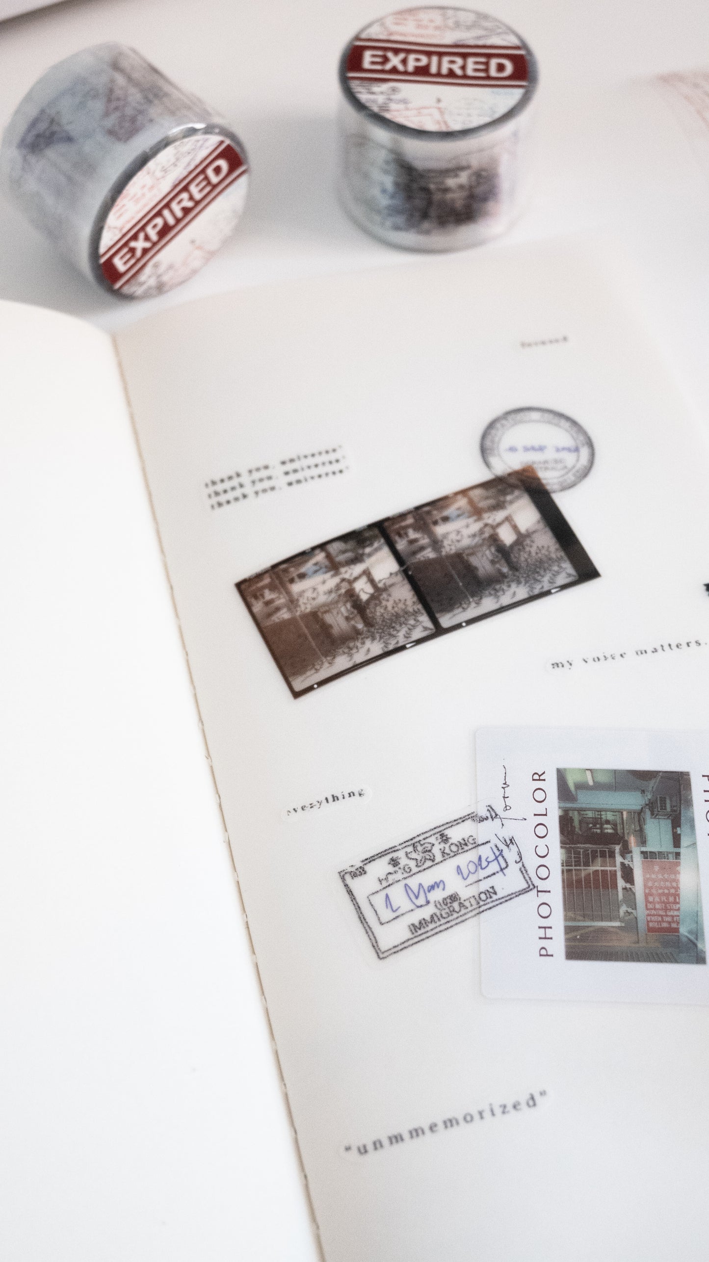 Expired Visa Stamp Tape Sticker Roll