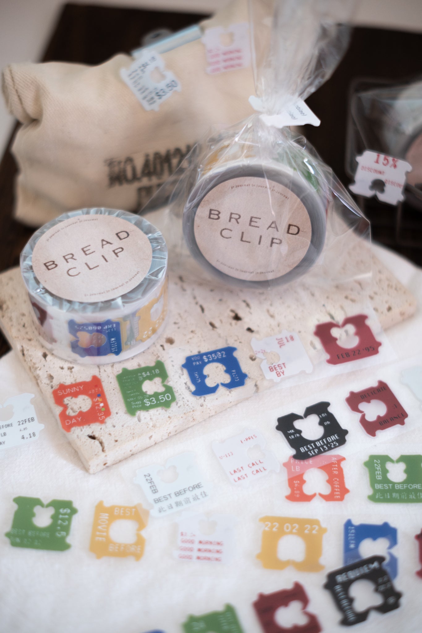 Bread Clip Kiss Cut PVC Tape Sticker Roll