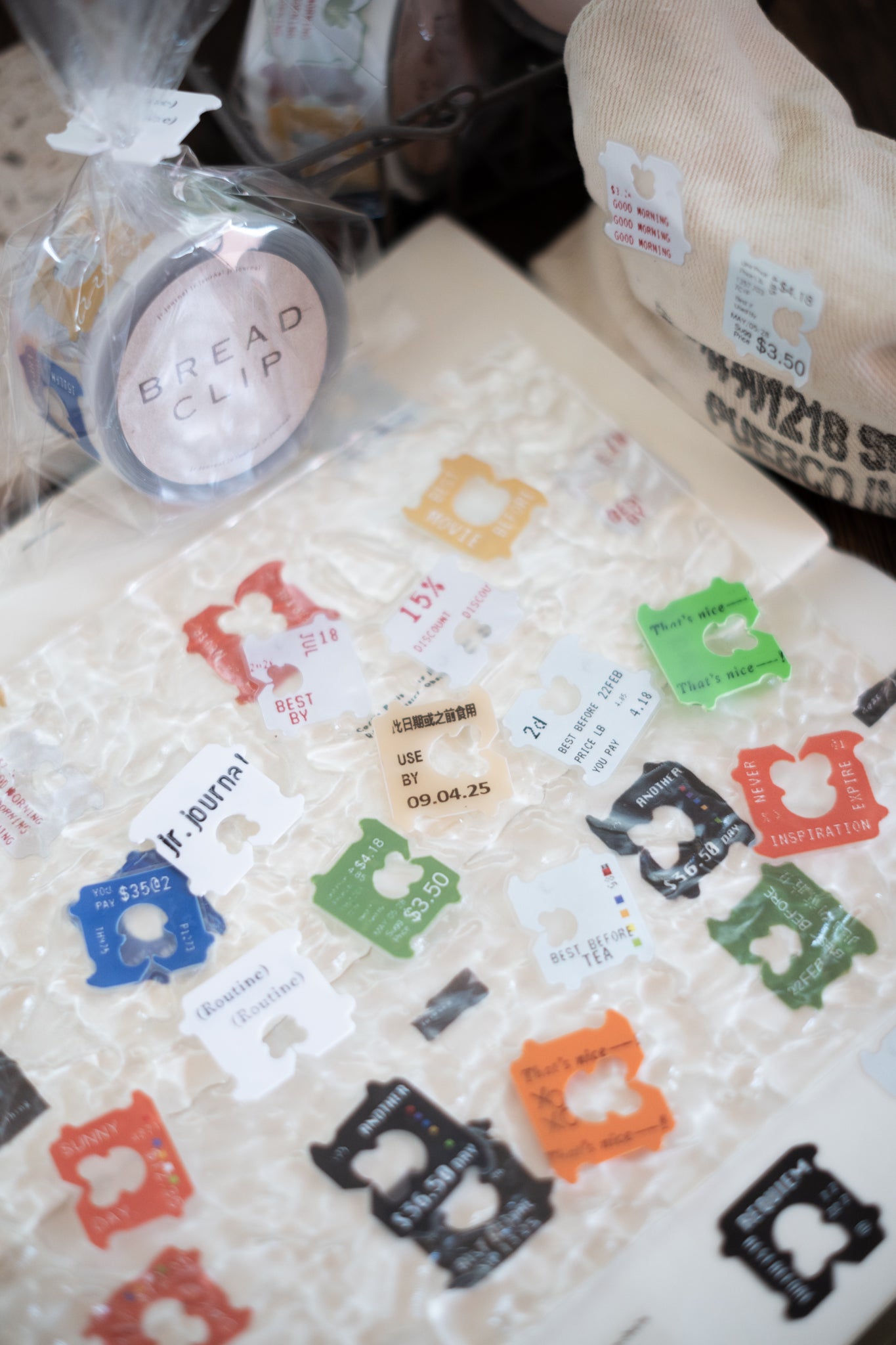 Bread Clip Kiss Cut PVC Tape Sticker Roll