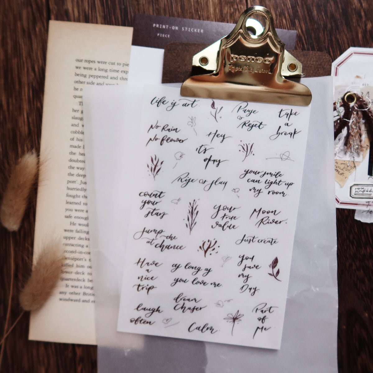 Handwriting / Rub on Stickers / 2pcs – jr.journal