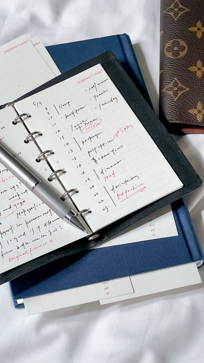 A7 Pocket / Binder Paper Refill / 50 Sheets / 5 Designs