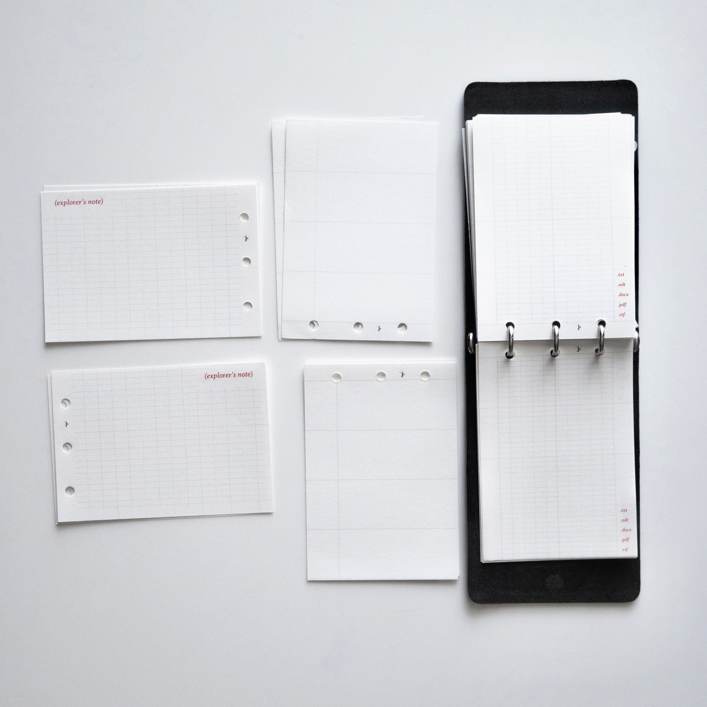 Mini3 / Binder Paper Refill / 30 Sheets / 3 Designs