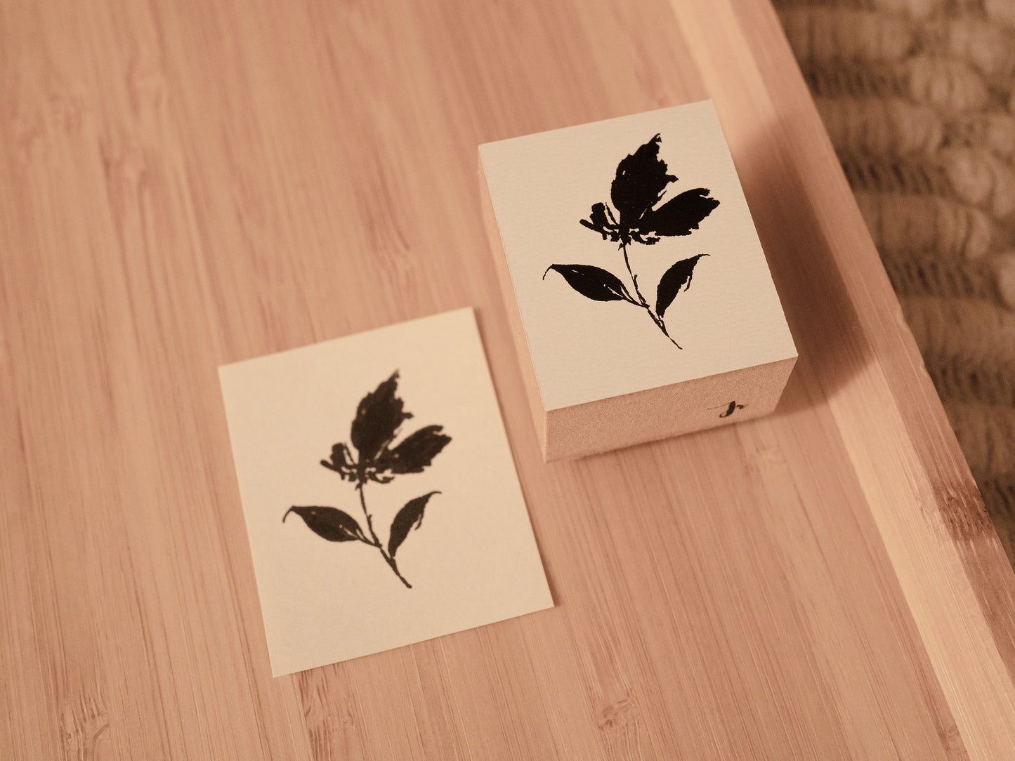 Floral Wooden Stamp Set