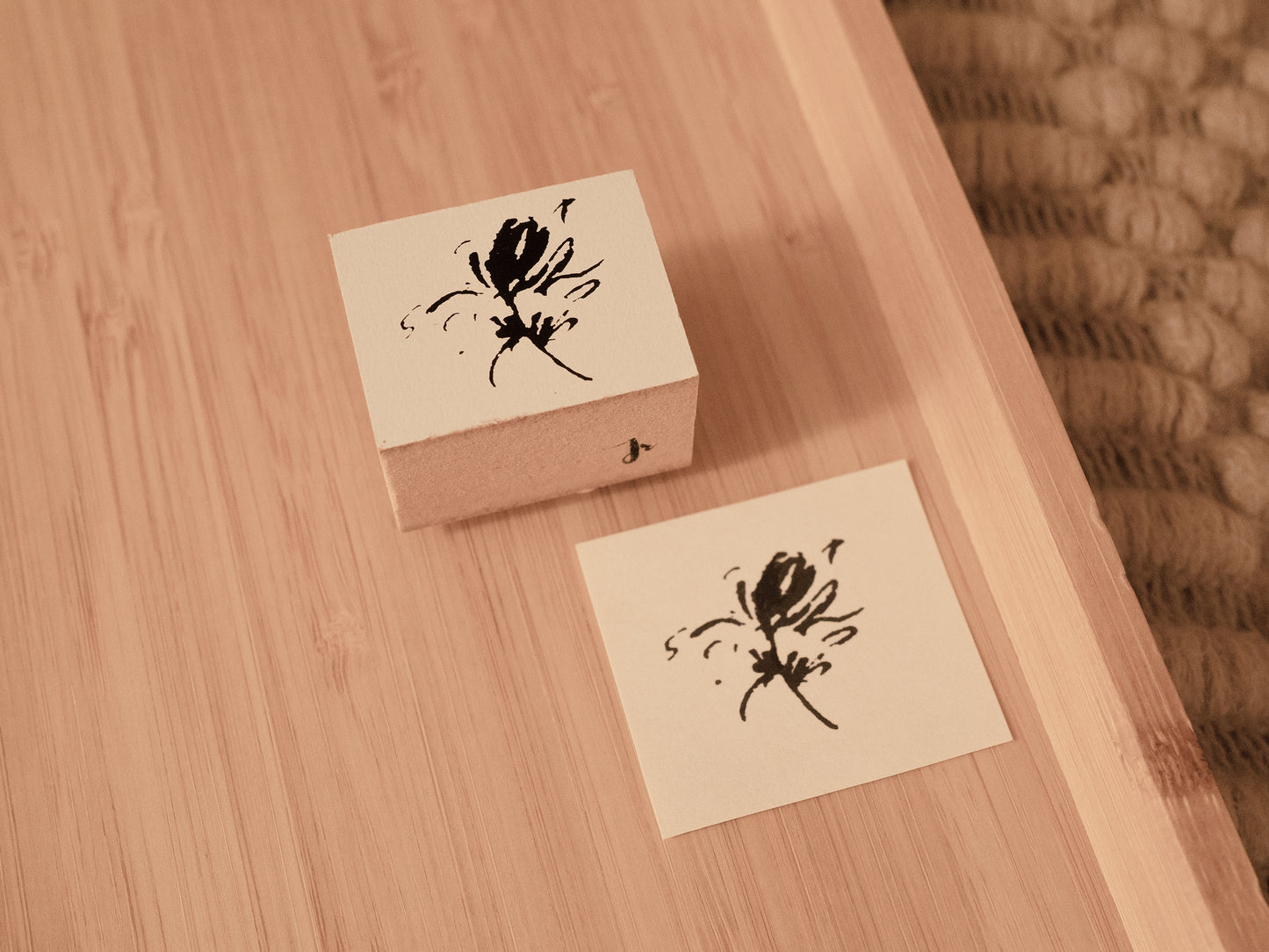 Floral Wooden Stamp Set