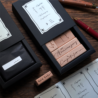 Handwriting Wooden Stamp Set