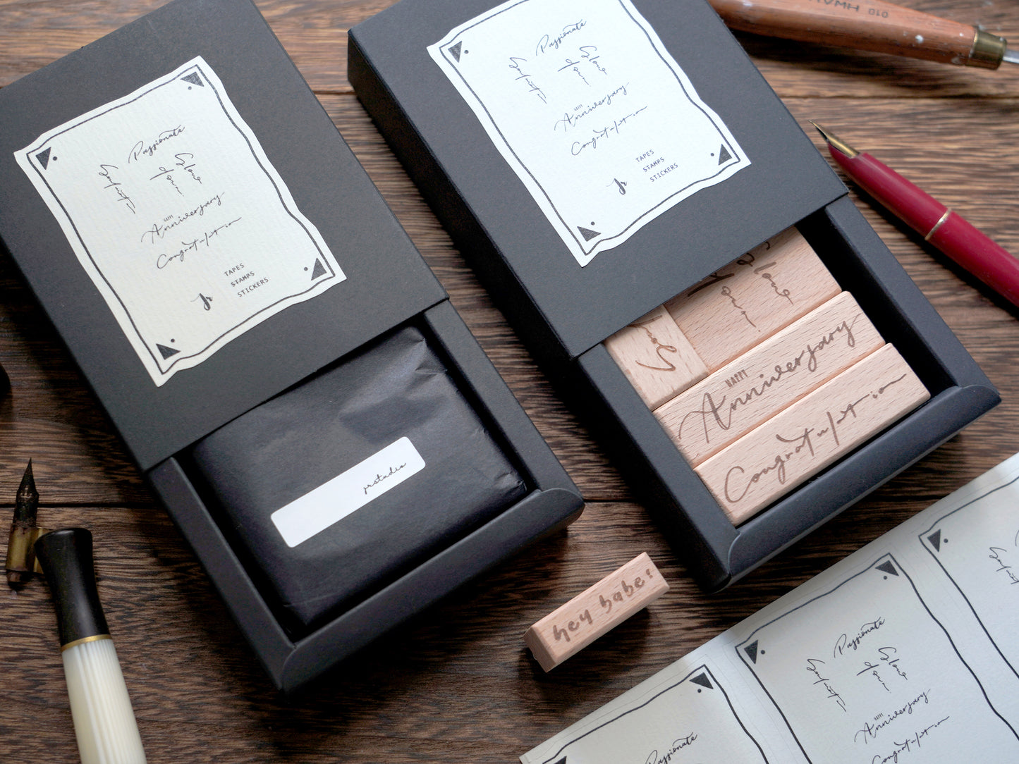 Handwriting Wooden Stamp Set