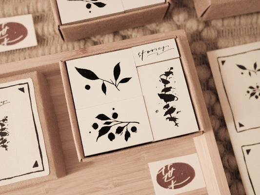 Leaves Wooden Stamp Set