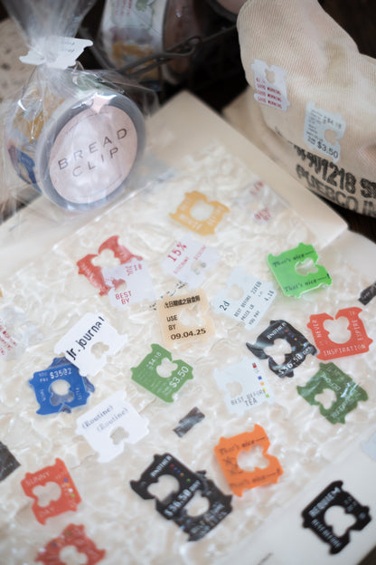 Bread Clip Kiss Cut PVC Tape Sticker Roll