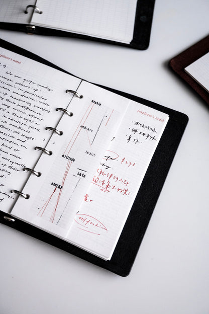 A7 Pocket / Binder Paper Refill / 50 Sheets / 5 Designs