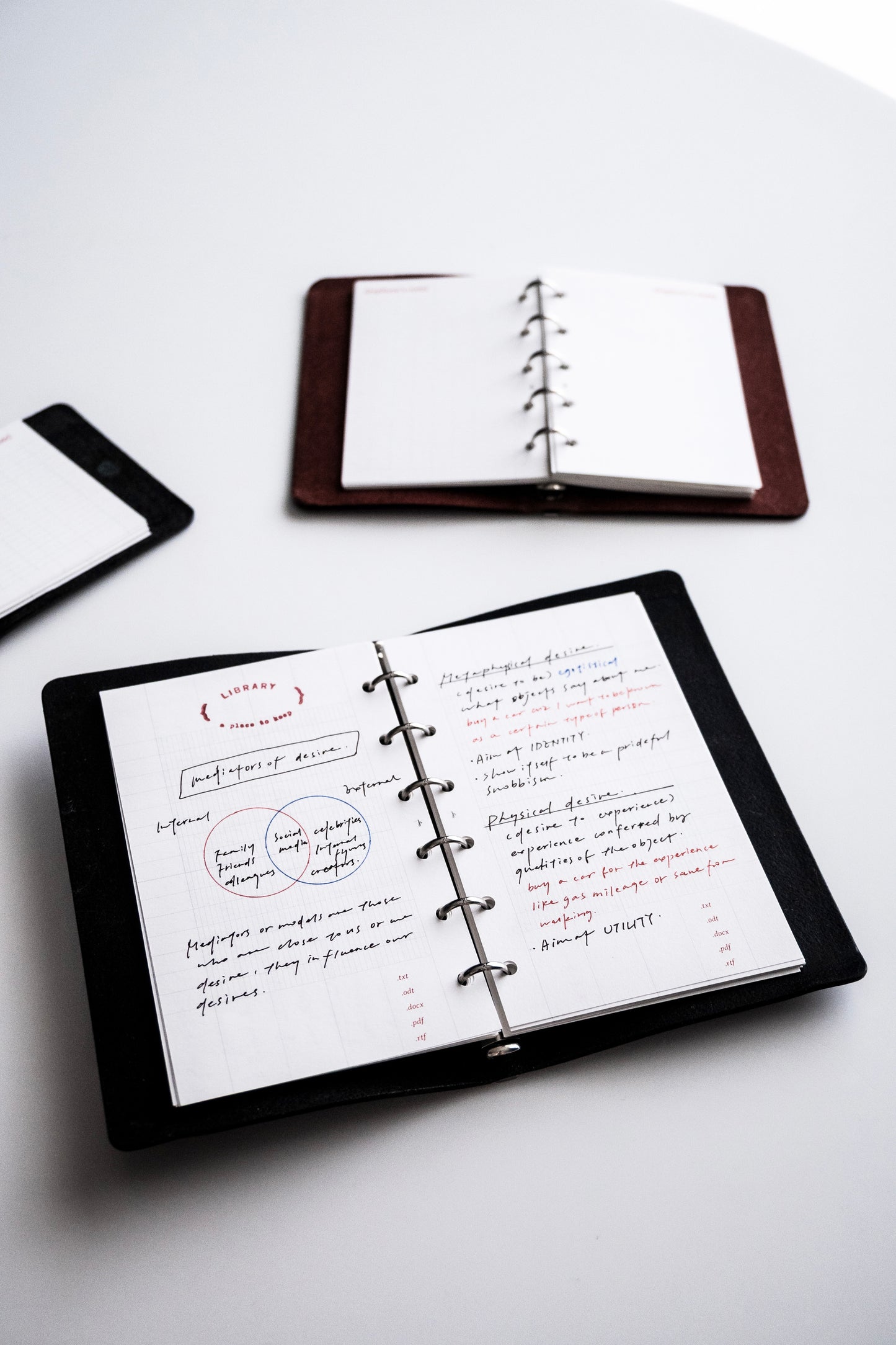 A7 Pocket / Binder Paper Refill / 50 Sheets / 5 Designs