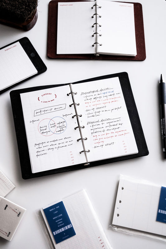 A7 Pocket / Binder Paper Refill / 50 Sheets / 5 Designs