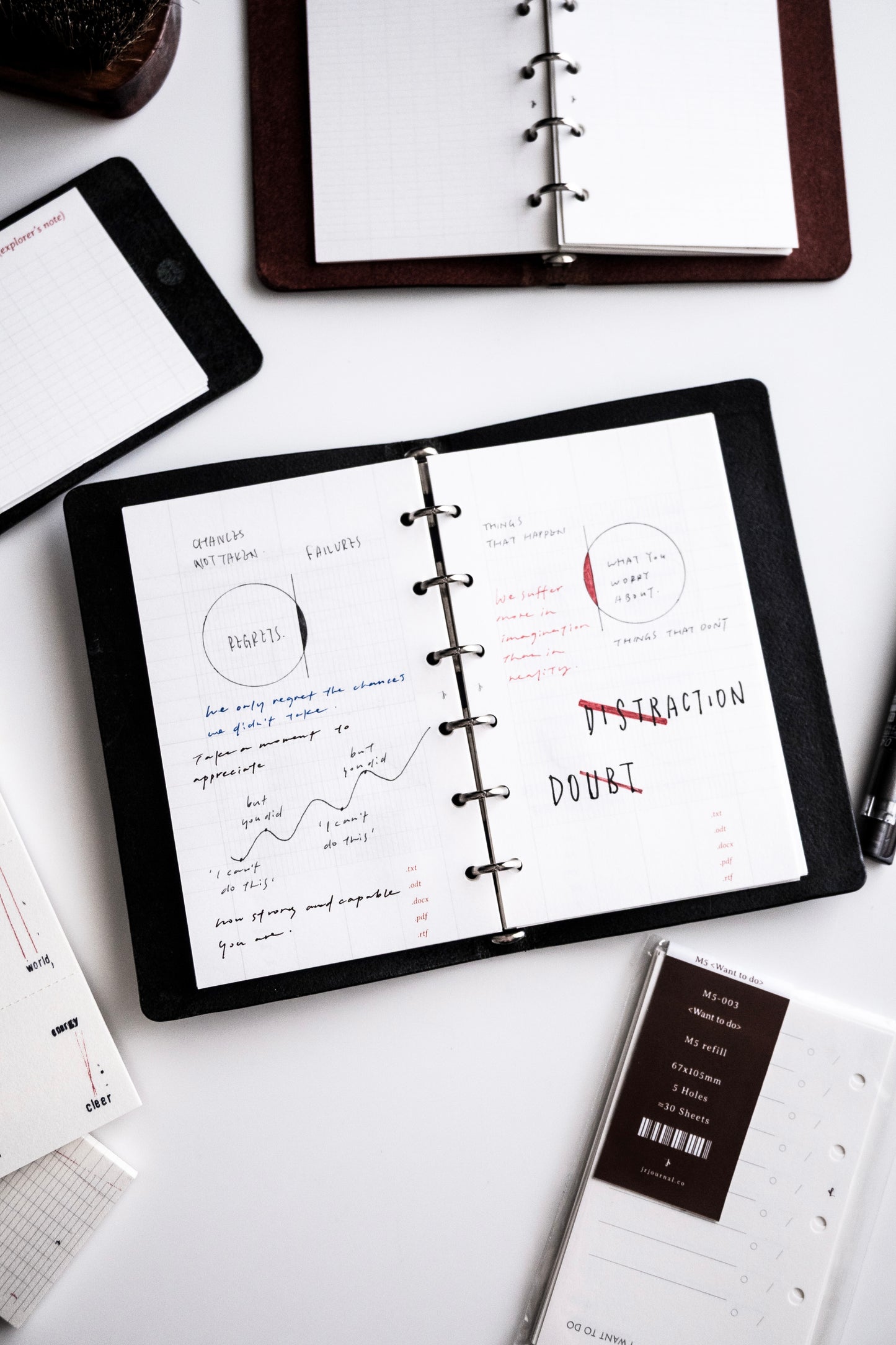 A7 Pocket / Binder Paper Refill / 50 Sheets / 5 Designs