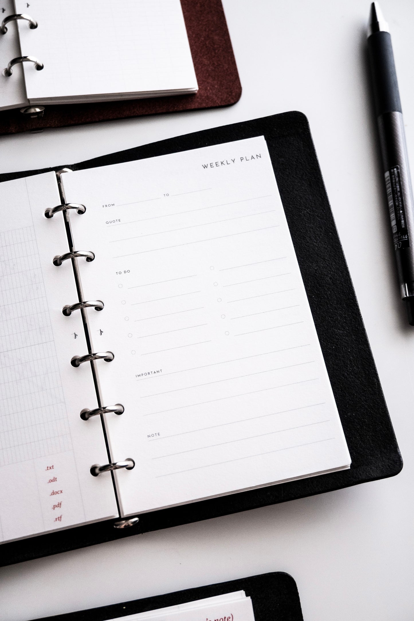 A7 Pocket / Binder Paper Refill / 50 Sheets / 5 Designs