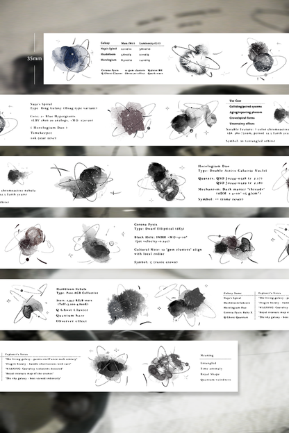 Starlight Kiss Cut Tape Sticker Roll / Silver