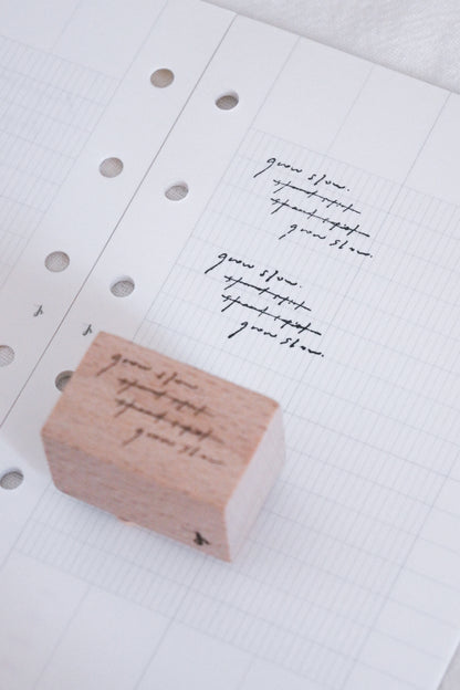 Fine Line  / Wood Stamp